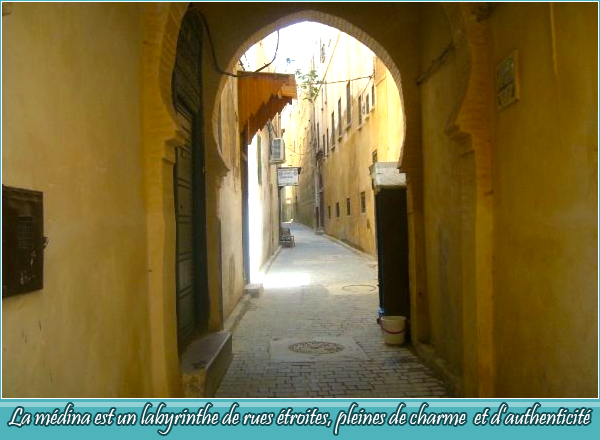 The medina is a maze of narrow streets, full of charm, & authentic